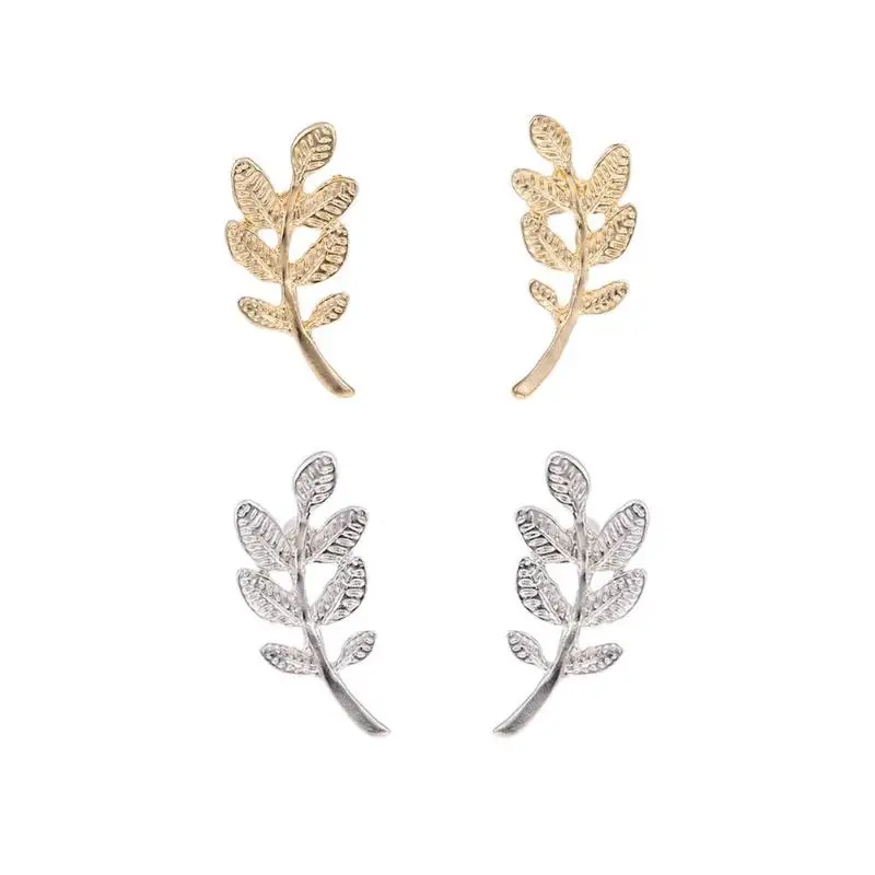

European Retro Leaf Earrings Alloy Women Jewerly Ear Studs Earrings