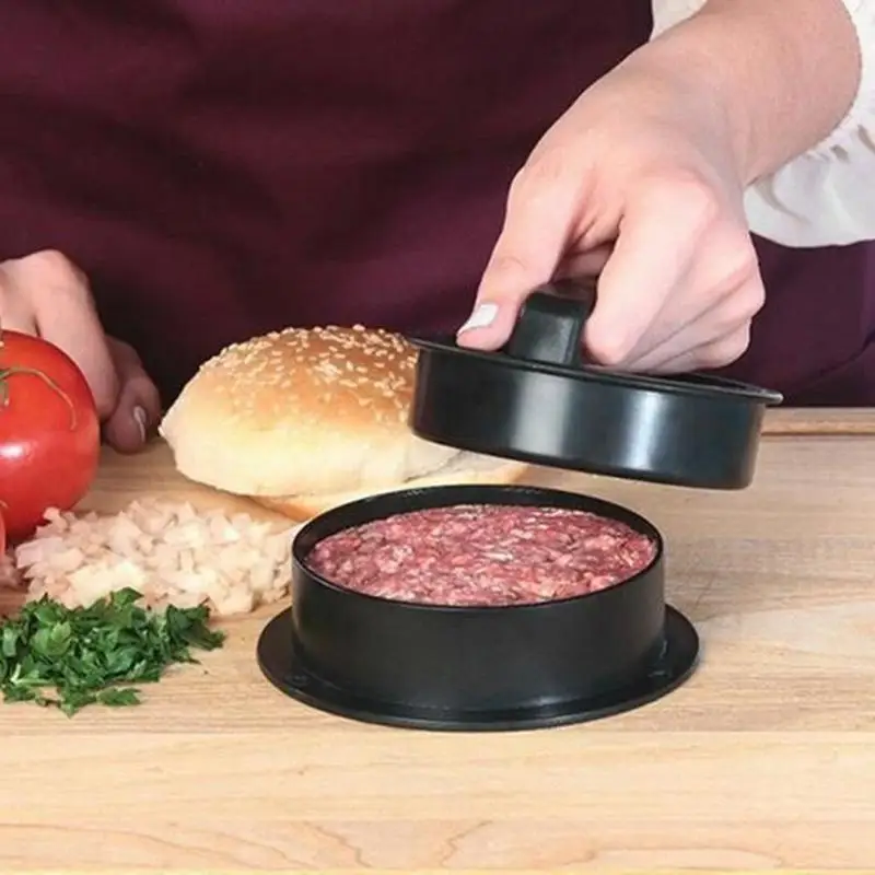 Нержавеющая сталь гамбургер пресс антипригарное шеф-повара котлеты гамбургер мясо говядины гриль гамбургер формы пресс Патти производитель плесень 12,5 см