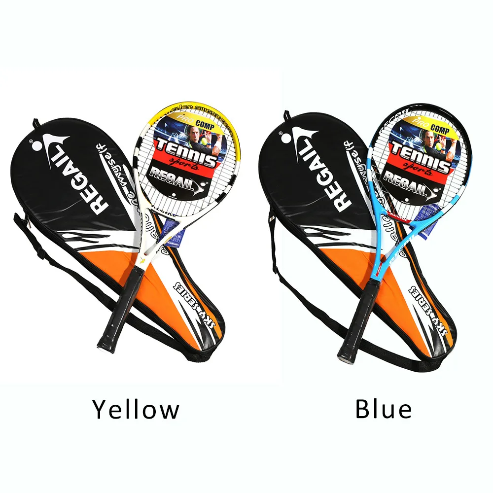 Теннисная ракетка из углеродного волокна, алюминиевая Теннисная ракетка, ракетки с сумкой, теннисная рукоятка для тренировок