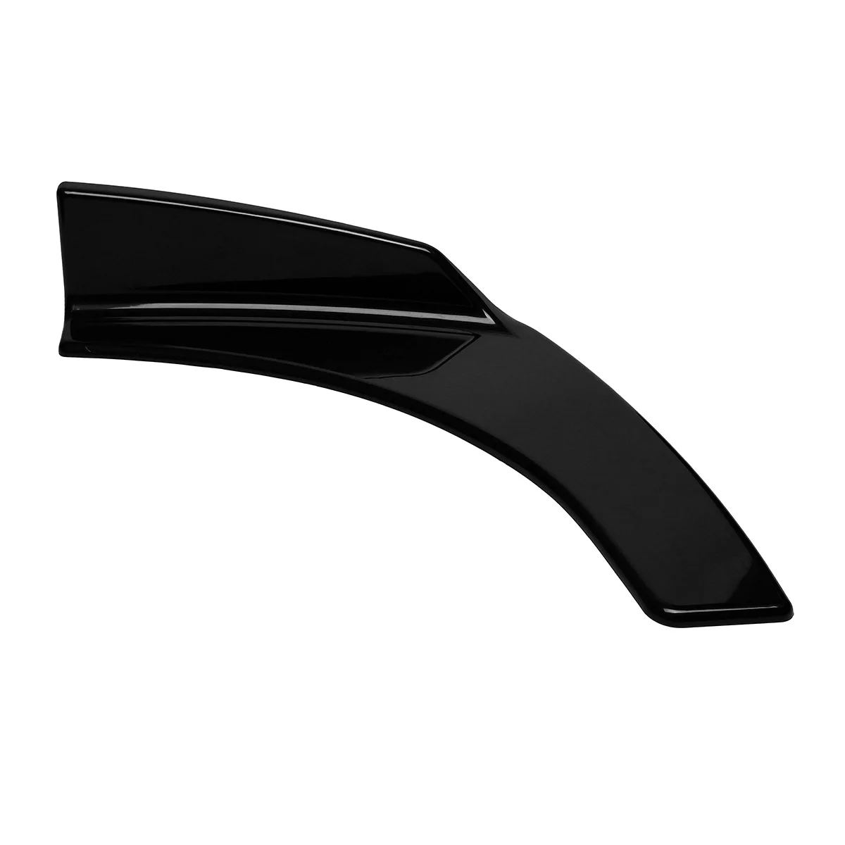 New 2Pcs Universal Black Car Front Deflector Spoiler Splitter Diffuser Bumper Canard Lip ABS Plastic Decorative Protection