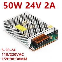 1 шт. 50 W 24 V Питание 24V2. 1A AC-DC 110/230VAC 159*98*38 мм S-50-24 DC24V