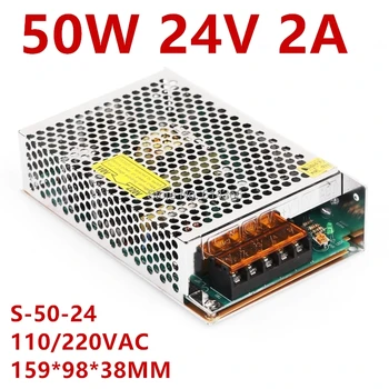 

1PCS 50W 24V Power Supply 24V2.1A AC-DC 110/230VAC 159*98*38mm S-50-24 DC24V