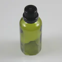 Пустая косметическая стеклянная бутылка 50 мл спрей oilve цвет, 1,7 унц.. стеклянная банка с пластиковой крышкой черная крышка винта