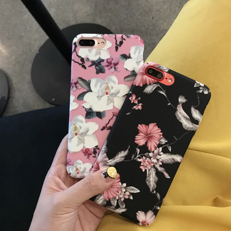 

High quality Retro flower art phone case for coque iphone 7 7plus 8 8plus Fashion girl Back case for iphone cover X XS 6 6s plus