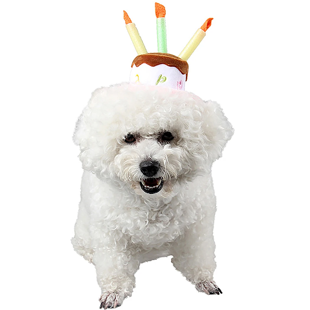 Шапки для собак для домашних животных для кошек Собака шапки ко дню рождения шляпа с свечи для торта дизайн день рождения костюм для вечеринки аксессуар на голову товары для собак