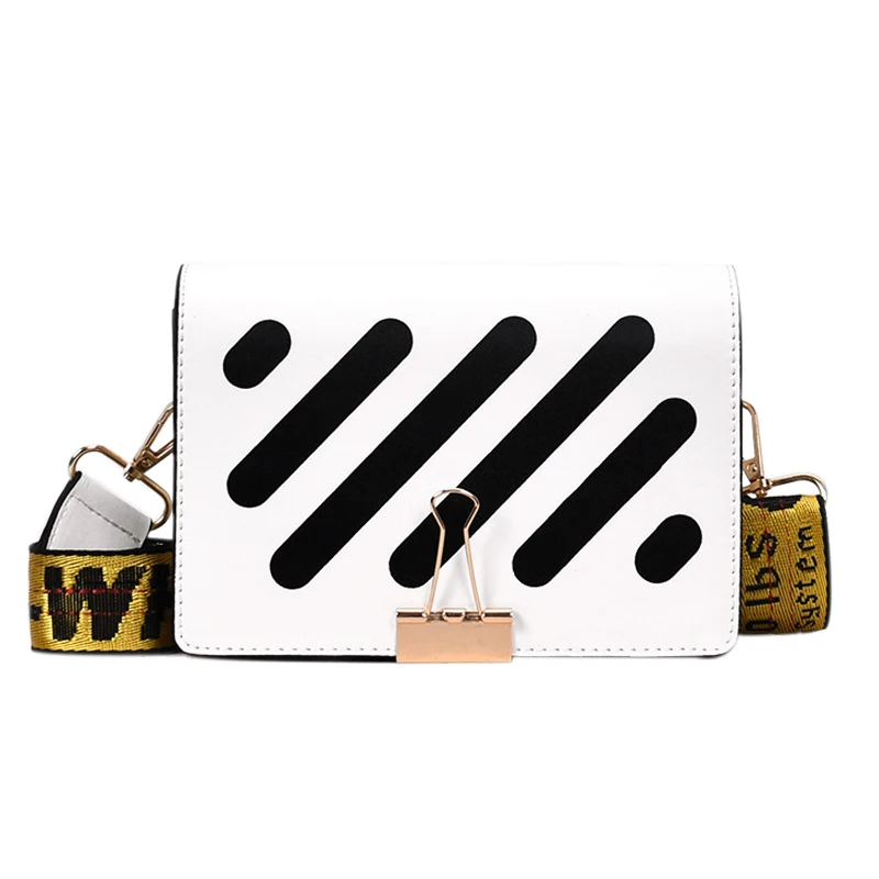 

Pu Leather Stripe Messenger Bags For Women'S Shoulder Bags Fashion Female Crossbody Bags