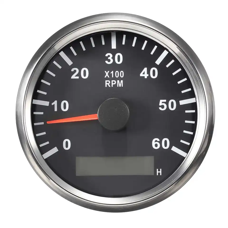 85mm Boat Marine Tachometer Diesel Engine Tacho Gauge 4000 RPM w// Hourmeter