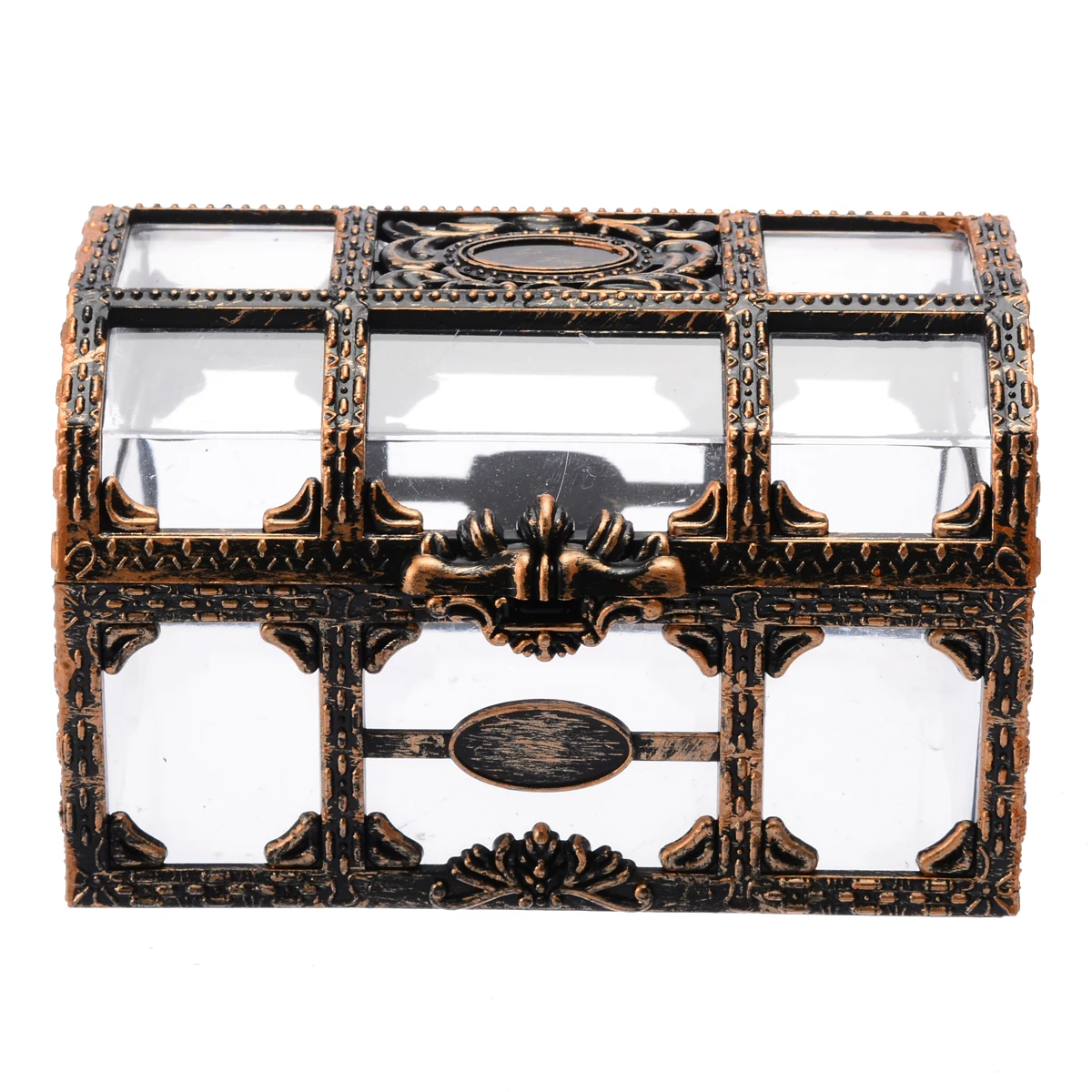 

New Plastic Transparent Treasure Box For Crystal Jewelry Box Storage Organizer Treasure Chest