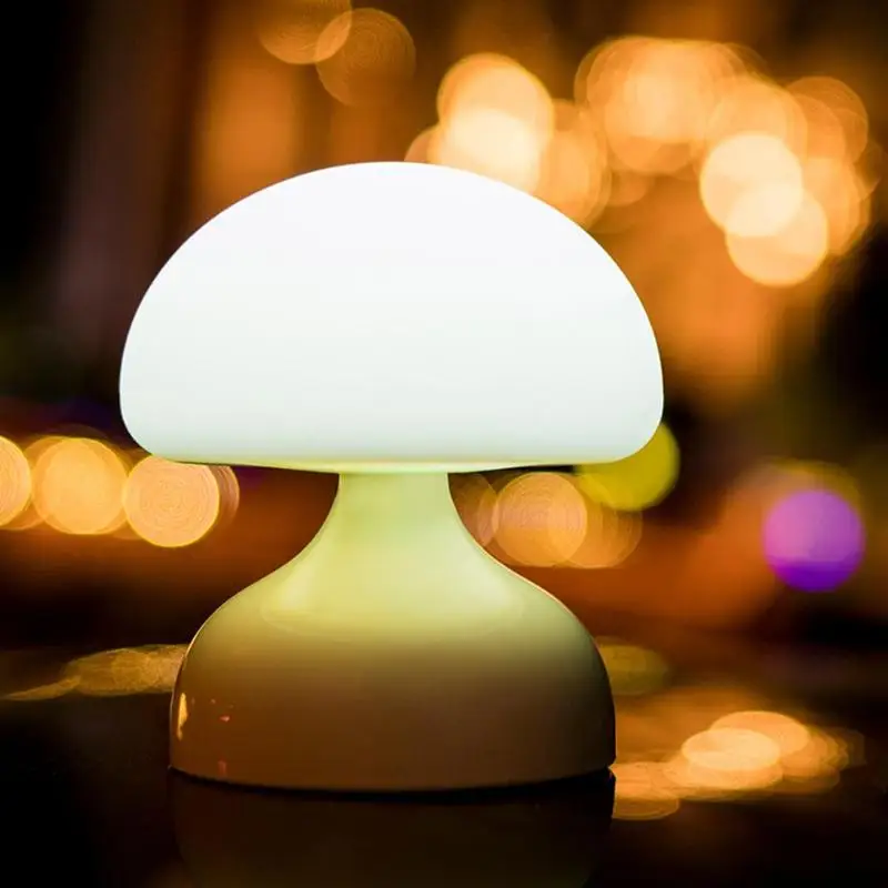 

5V Novelty Mushroom LED USB Night Light Kids Bedroom Home Desk Bedside Silicone Lamp Sleep Beside Light USB Eyecare Table Lamp