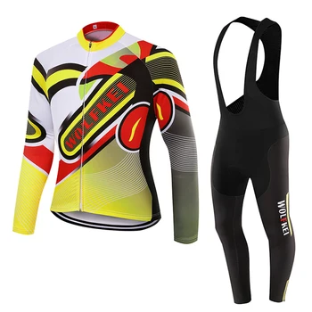 

WOLFKEI 2019 New Cycling Jersey sets/cycling wear Ropa Ciclismo/Mountain bike Sportswear/Long Sleeve Cycling Clothing #WK2554