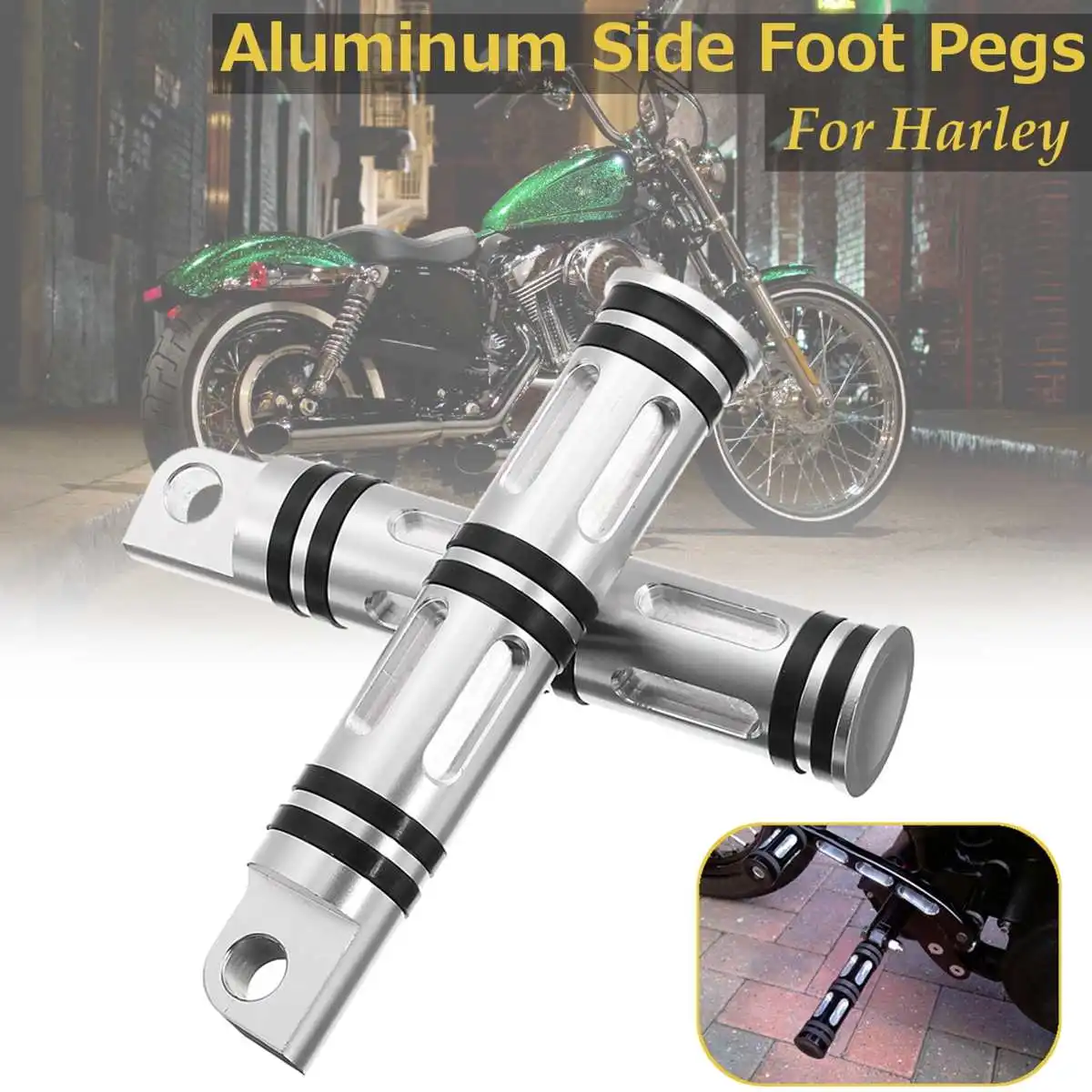 For Harley Sportster Iron Xl 883 Motorcycle Rider Rear Foot Pegs