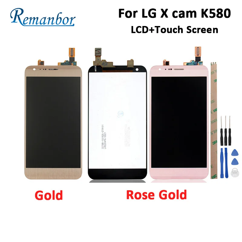 

Remanbor For LG X cam K580 LCD Display And Touch Screen+Tools 100% Tested For LG X cam K580 Digital Accessory 5.2''