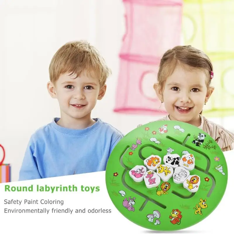 Montessori Toys Educational Wooden Toys for Children Early Learning Puzzle Cartoon Animal Round Labyrinth Board Puzzles Toys Montessori Toys Educational Wooden Toys for Children Early Learning Puzzle Cartoon Animal Round Labyrinth Board Puzzles Toys
