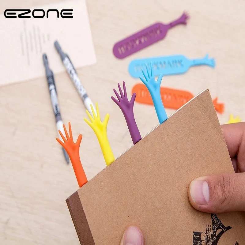 

EZONE "Help Me"Palm Bookmarks 4PCS/Set Creative Funny Bookmark Note Pad Novelty Funny Stationery Student Favors School Supply