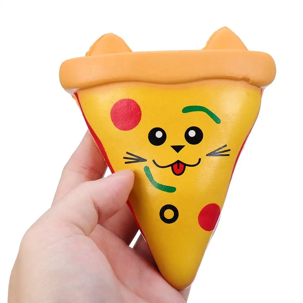 Полиуретановая пена Kawaii Pizza Squeeze Toys мультфильм медленная восходящая игрушка Релаксация снятие стресса Мягкие 3D Squish игрушки детские подарки