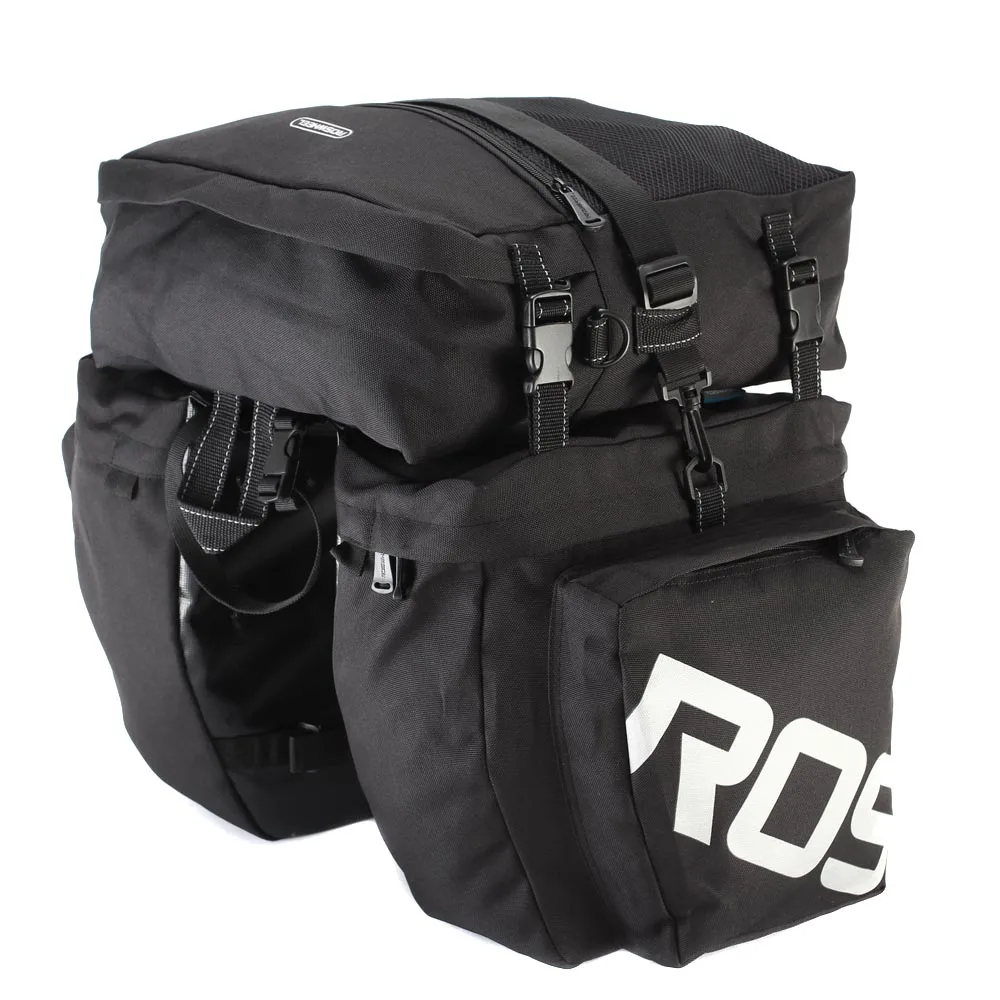 ROCKBROS Bicycle Bags MTB Road Bike Pannier Rear Seat Trunk Bag 3 in 1 Double Side Tail Pack | Спорт и развлечения