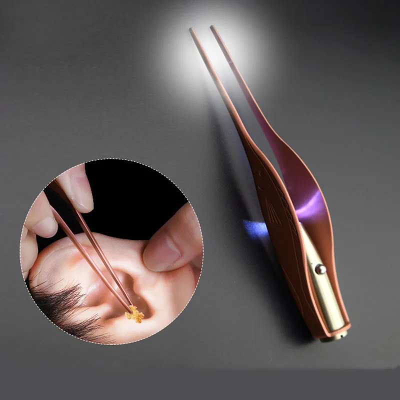 1pcs Ears Do Not Hurt Ear Dig Glow Earplug Wax Remover Tweezers Random