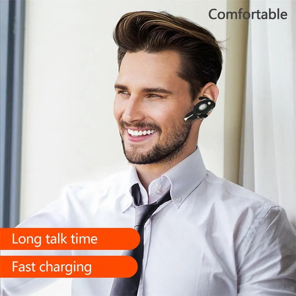 Bluetooth Headphone On Ear Earpiece Wireless Headset Earphone Noise Cancelling with Mic for Samsung iPhone X XR XS Motorola E G