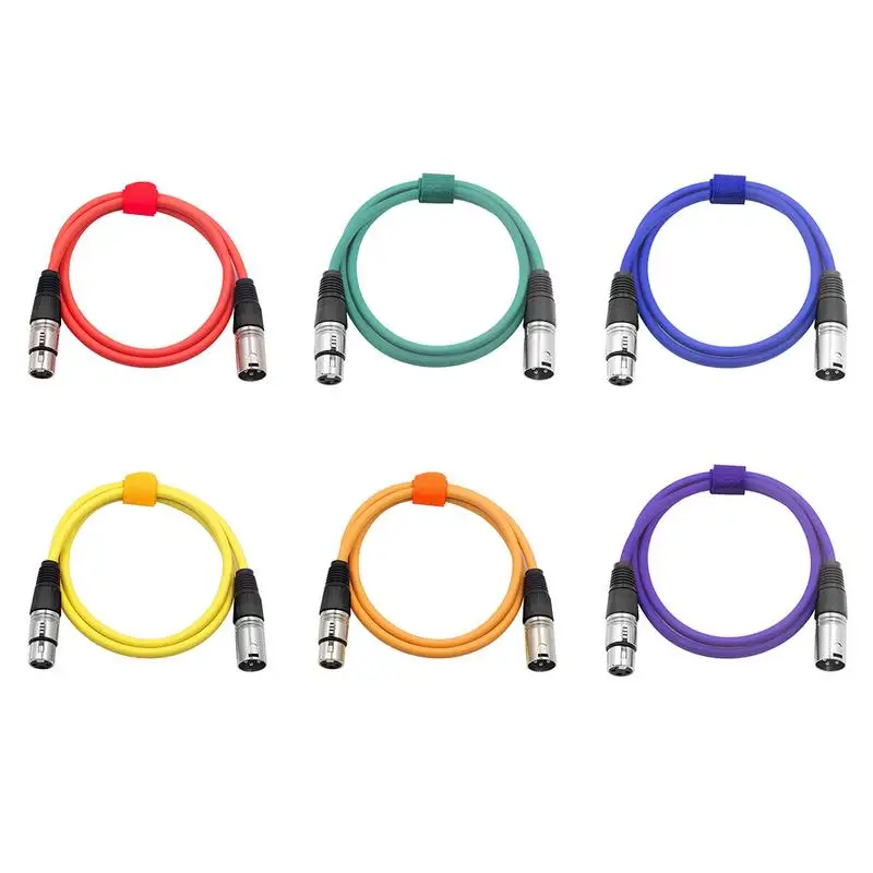 

High Quality 3ft Patch Cable Cords - XLR Male To XLR Female Color Cables