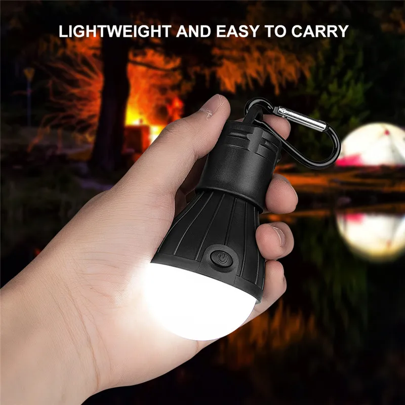 Portable Lantern Tent Lamp for Camping LED Bulb 3xAAA battery Hunting Night Fishing Working Waterproof Torch