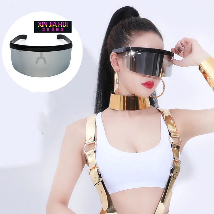 

Music Festival Hundred Collocation Club DS Serve Atmosphere Sunglasses Woman DJ Trend Glasses Ballroom Pole Dance Show Costume