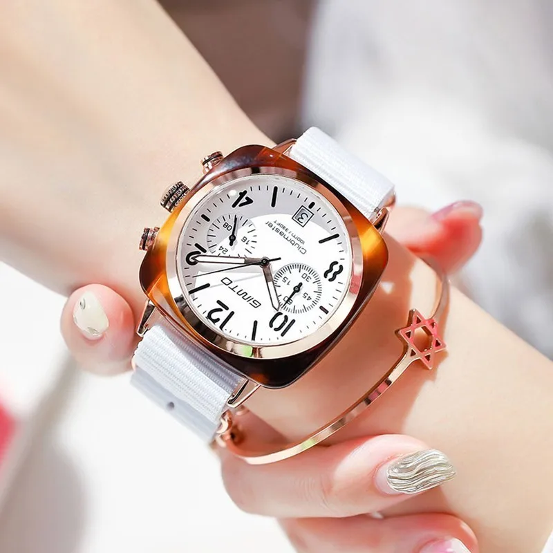 GIMTO Sports Watch Women 2018 Luxury Brand Female Wristwatch Rose Gold Watch For Ladies Clock Nylon Casual Dress Quartz Calendar GIMTO Sports Watch Women 2018 Luxury Brand Female Wristwatch Rose Gold Watch For Ladies Clock Nylon Casual Dress Quartz Calendar
