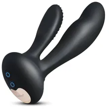 Rabbit Vibrator- Vaginal & Clitoral Vibrating Dildo – Silicone Vibe For Women & Couples, Rechargeable & Waterproof Stimulator