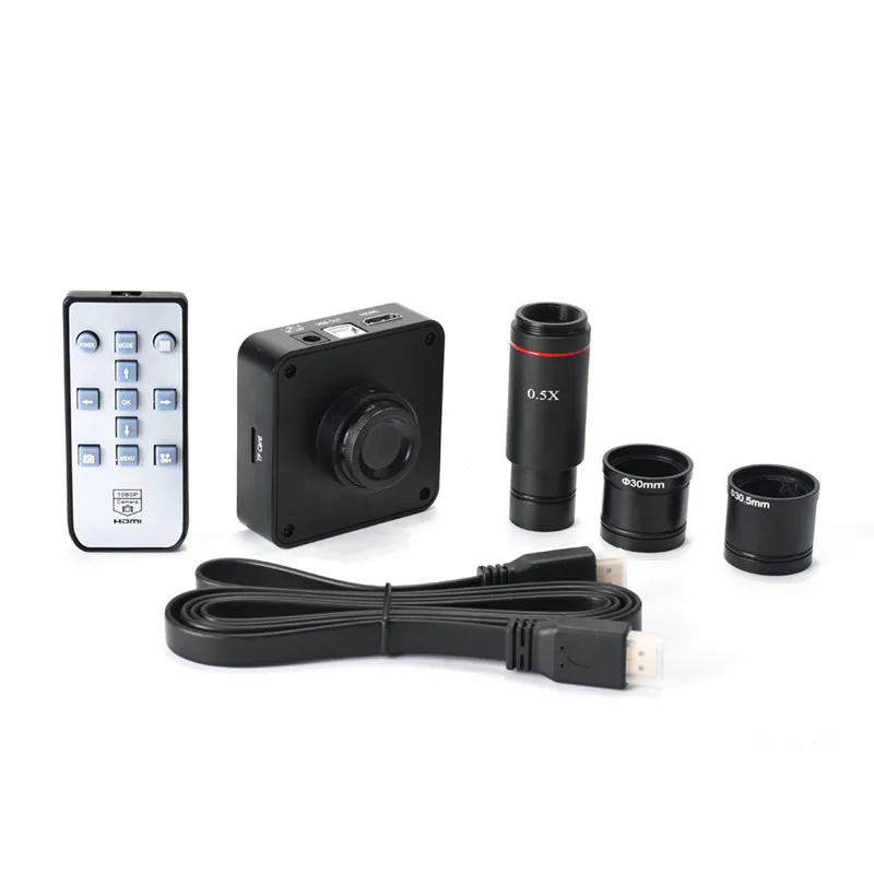 

Full HD 1080P 60FPS 2K 21MP HDMI USB Electronic Digital Video Microscope With 0.5X C-Mount Adapter 30 30.5 Camera Magnifier New