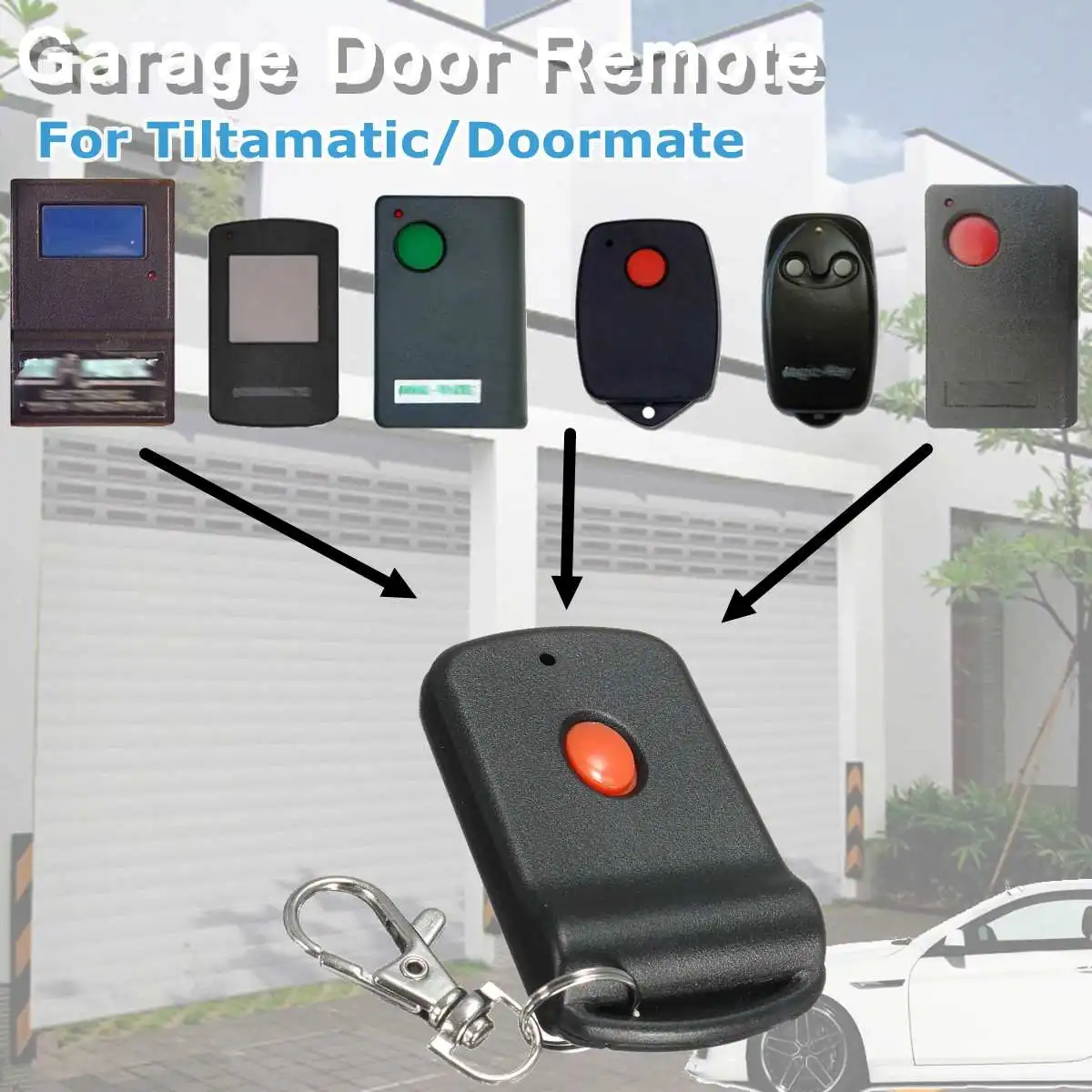 

1 Button 303.00 MHZ Garage Door Remote Key For Doormate 700T TRG300/306 TR300 TRV300/303 TRG107 TiltAMatic