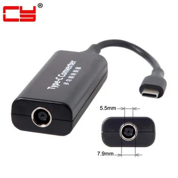 

USB-C Type-C Power Plug to DC 7.9*5.5mm Jack ThinkPad X1 Carbon Input Charged Cable 45w for Mac book Laptop Phone