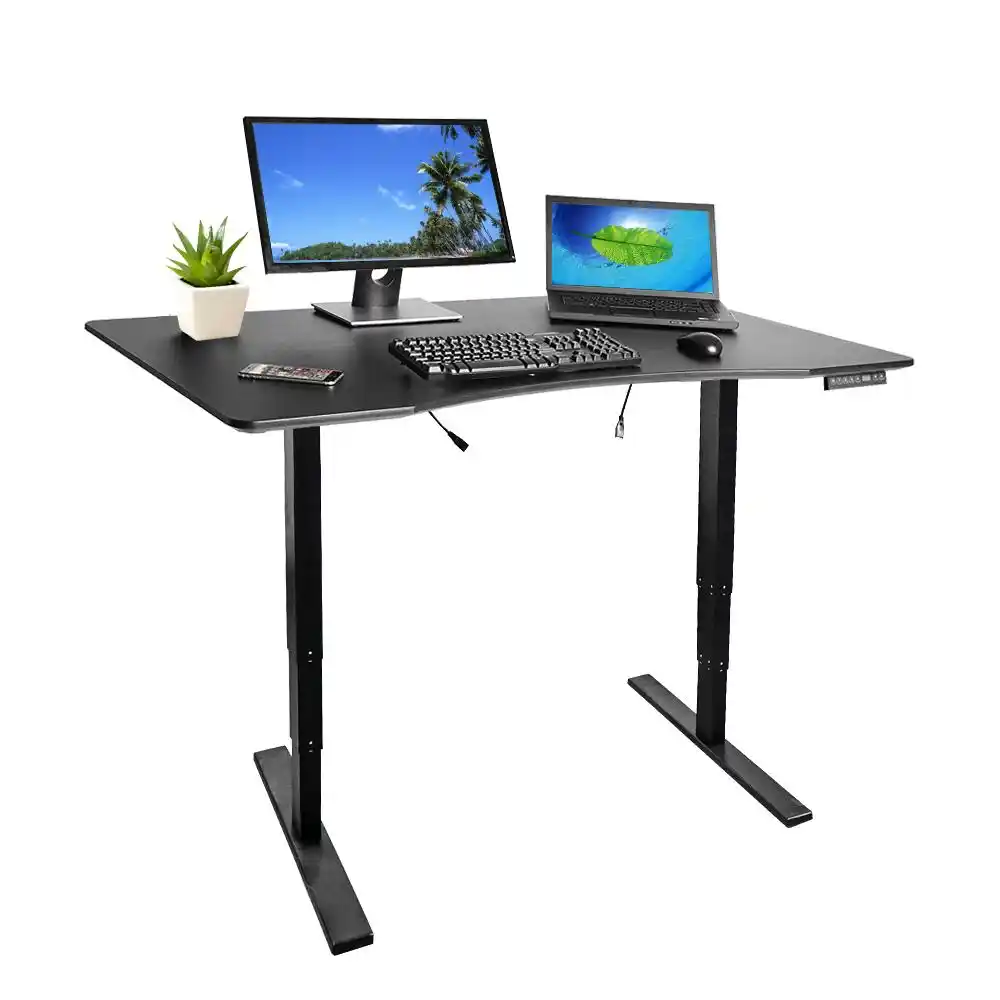 New Electric Height Adjustable Standing Desk Frame Dual Motor W