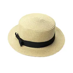 Новые модные женские туфли леди фетровая шляпа бантом Соломенная Панама пляжные Защита от Солнца шляпа шляпы фетровые для женщин шапки и