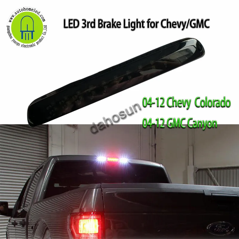 Для 04-12 Chevy Colorado GMC Canyon хромированный красный черный прозрачный корпус/Лен светодиодный третий задний тормозной светильник