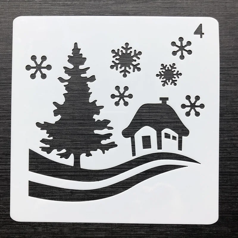 Christmas Decorations Snow Flakes Cards DIY Size A5 Reusable Stencil /'Snow10/'