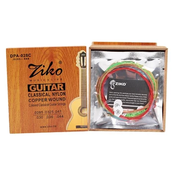 

Ziko Dpa-028C Professional Classical Guitar Strings 0285-044 Colorful Nylon Coated C Wound