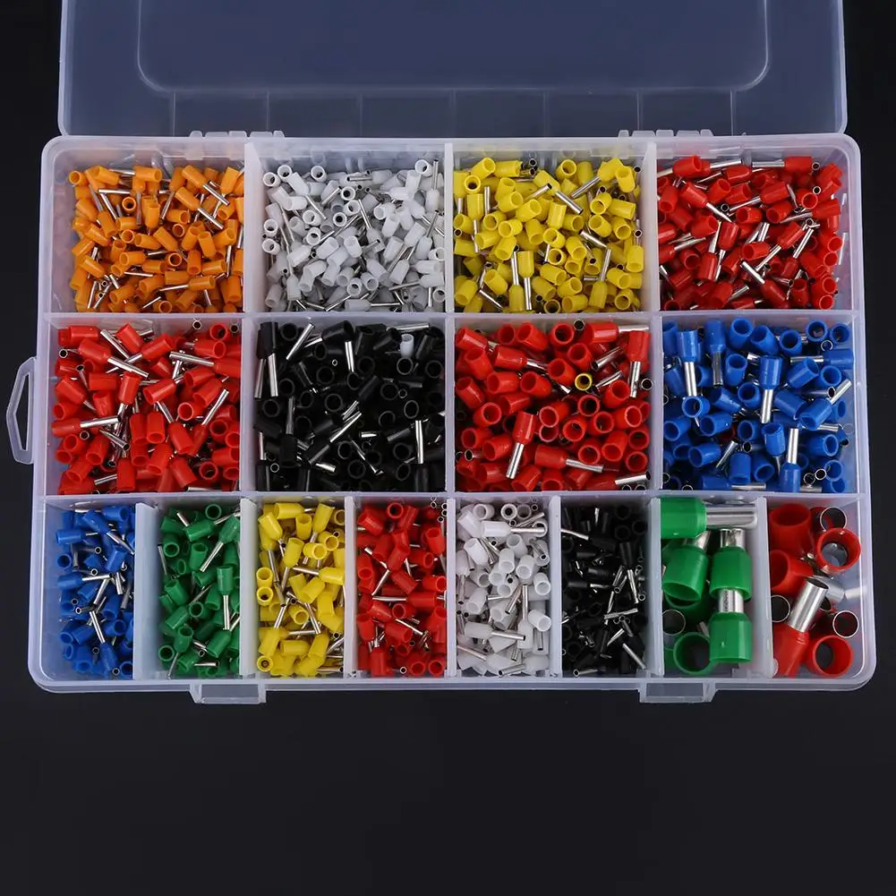 

2120pcs/Set Wire Copper Crimp Connector Insulated End Terminal 22AWG-5AWG Hot