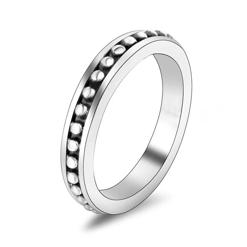 US 5-10 Size Classic Stainless Steel Rings for Men and Women Wave Point Grain Of Ring Lovers Male Women's | Украшения и