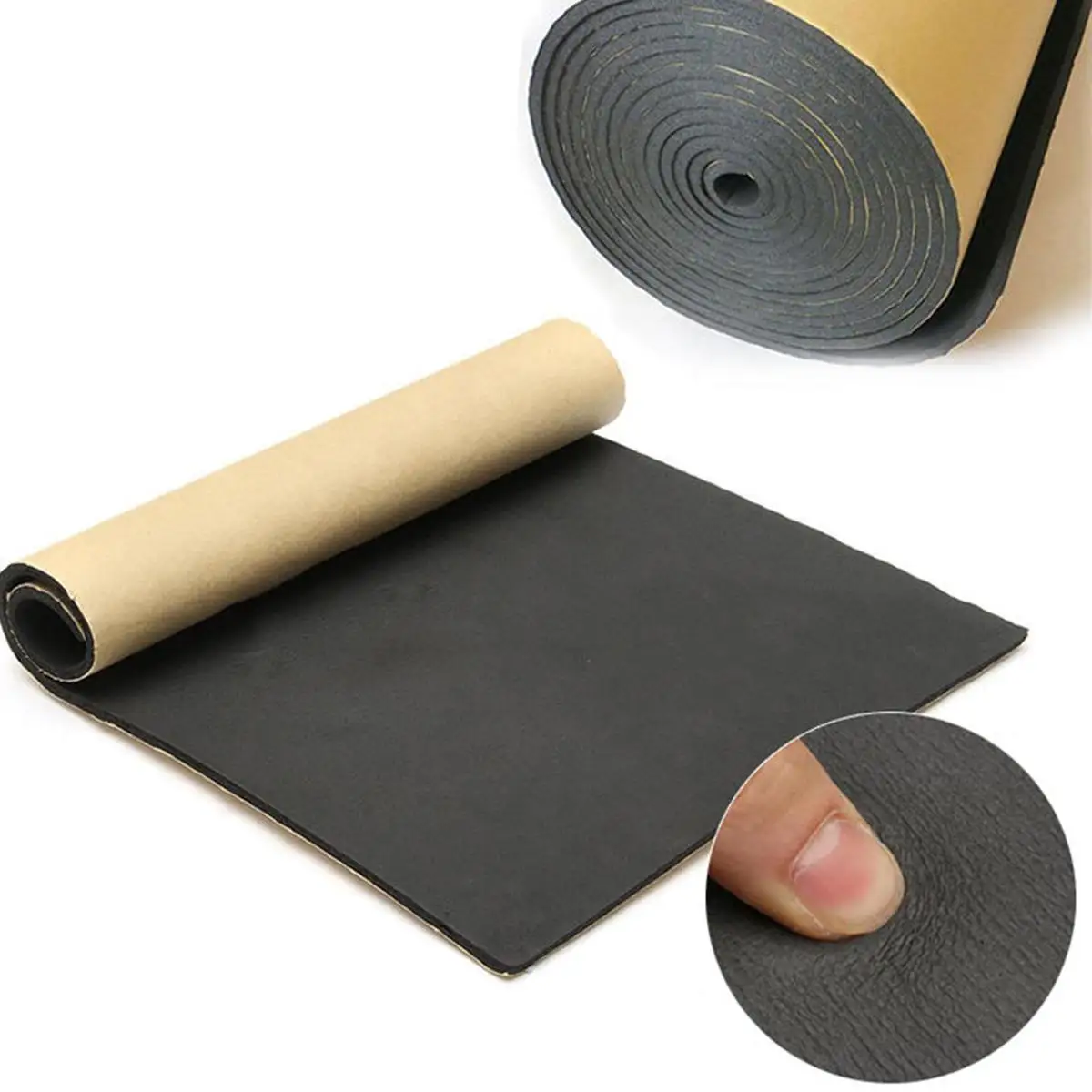 

1x1m Sound Proofing Foam Deadening Vibration Insulation Dissipating Heat Pad 3/6/8/10mm Back Glue Sound-absorbing Cotton Sponge