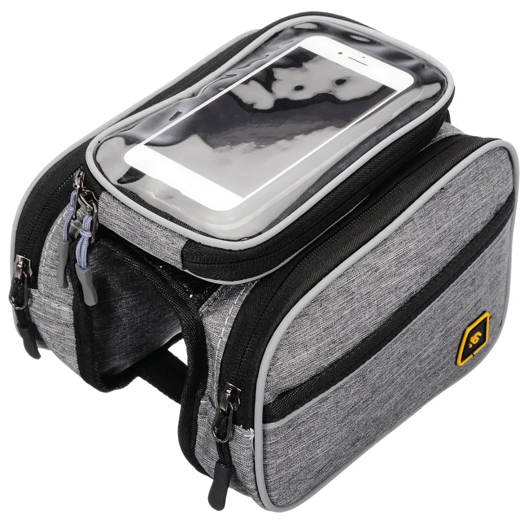 Аксессуары для велосипедной сумки из ТПУ с сенсорным экраном, Большая вместительная велосипедная верхняя рама, сумка-труба, двойной чехол, держатель для телефона