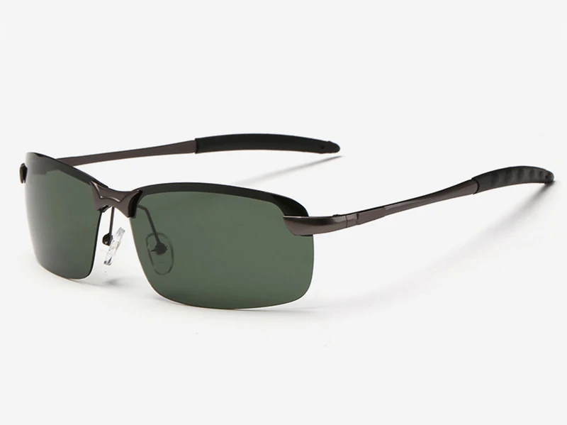 Men's Polarized Sports Semi Rimless 'Hammer' Plastic Sunglasses