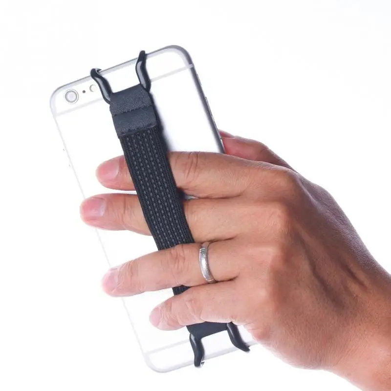 

Flexible Mobile Phone Holder Finger Grip Elastic Band Strap Metal Bracket For iPad for universal Smartphones ~