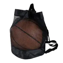 Одно плечо Drawstring сумка может положить баскетбол футбол волейбол черные, на шнурке Слинг Мяч Сумка Спорт хранения важная сумка