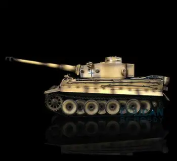 

Henglong 1/16 Yellow 6.0 Infrared Combat Tiger I RTR RC Tank 3818 Barrel Recoil Metal Wheels TH12467