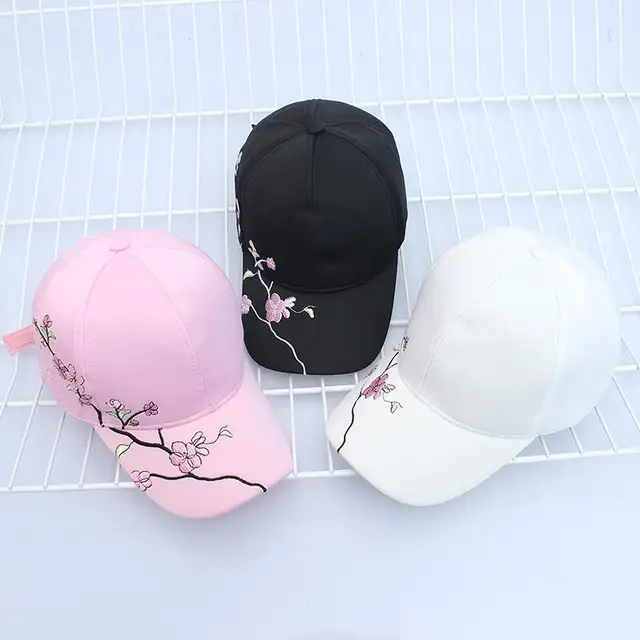 High Quality Unisex Cotton Outdoor Baseball Cap Plum embroidery Embroidery Snapback Fashion Sports Hats For Men & Women Cap 4