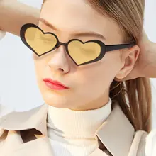 «Любящее сердце» стильная оправа для очков Для женщин сердце Форма женские солнцезащитные очкив ретро стиле Uv400 розового, желтого цвета с леопардовым принтом