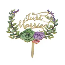 1 шт. торт Топпер красивый креативный венок акриловый листок вкладыш торт поставки для юбилея украшения свадьбы