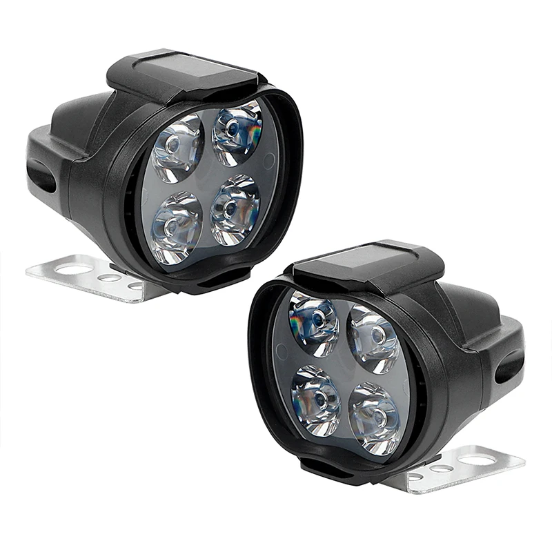 

1pc 12V E-bike 12W Motorcycle 4-LED Light Fog Lamp Spot Headlight White replacement accessories parts fit for motorcycles