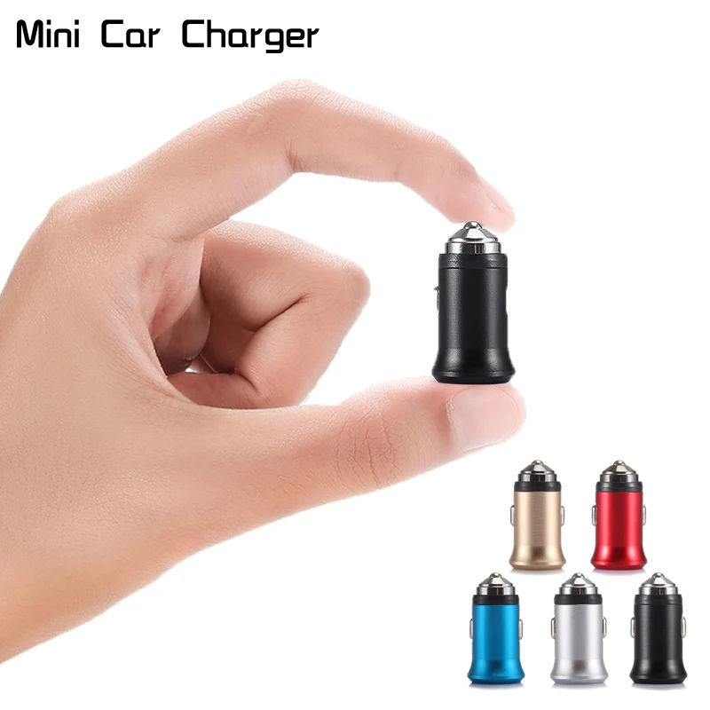 

Mini USB Car Charger on Mobile Phone Tablet 3.1A Fast Charger Car-Charger Universal Dual USB Car-Phone Charger Adapter in Car