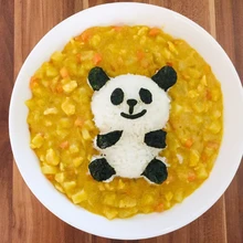 DIY панда рисовый онигири чайник сухие Запеченные Морские Водоросли резак набор 4 в 1 ребенок панда суши плесень