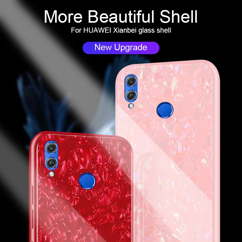 Чехол для Huawei Honor Play COR L29 задняя крышка из закаленного стекла карамельных цветов с